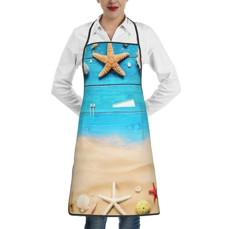 

Rocae Boards and Beach for Kitchen Aprons for Women Adjustable Cooking Kitchen Chef Apron for Men with Pockets