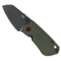 CRKT Overland Compact Outdoor Survival Folding Knife with Frame Lock: D2 Plain Edge Blade, G10 Handle, Pocket Clip, 6277
