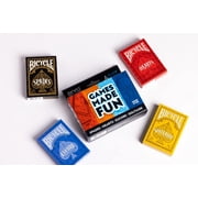 Bicycle 4 Playing Card Games in 1: Euchre, Hearts, Spades, and Solitaire