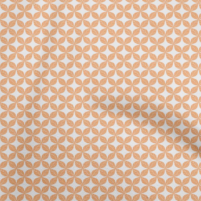 oneOone Polyester Spandex Orange Fabric Asian Block Craft Projects Decor Fabric Printed By The Yard 56 Inch Wide