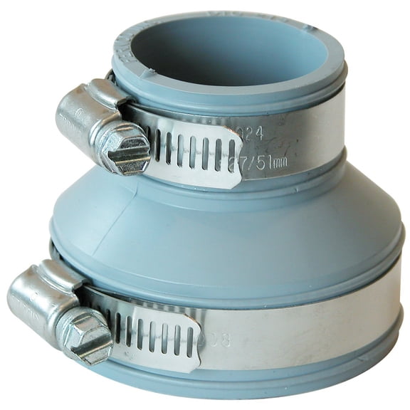 Fernco Pipe Coupling PDTC-215 - 2 Inch, Smooth Finish, Durable 2in Pipe Coupler