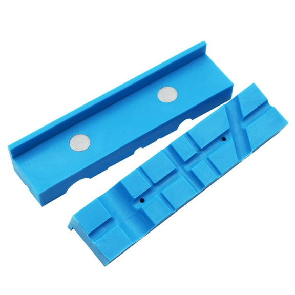 2pcs Vise Jaw Pad Vise Protection Strip Magnetic Soft Pad Jaws Rubber Bench Vice