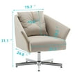 thumbnail image 7 of Modern Accent Chair Swivel Accent Chairs for Living Room Upholstered Swivel Chairs Desk Chair Arm Chair with Metal Legs, 7 of 7