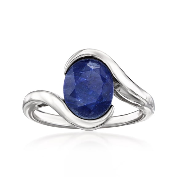 Ross-Simons 3.20 Carat Sapphire Ring in Sterling Silver, Women's, Adult