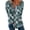 Green, variant on Short Sleeve Shirts for Women Women's Denim Plaid Printed Zipper Long Sleeve Top Womens Tops(Pink,XXL)