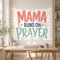 thumbnail image 5 of Mama Runs On Prayer Text With Hearts, Inspirational Retro Style for Faith Decor Fans, Christian Wall Art, Mother's Day Gift Tapestry Wall Hanging for Bedroom and Dorm, 5 of 7