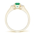 thumbnail image 2 of Angara Natural 0.5 Ct. Emerald with Diamond Classic Ring in 14K Yellow Gold for Women (Ring Size: 3.5), 2 of 8
