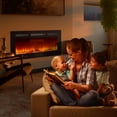 thumbnail image 5 of Historyli 36 inch Electric Fireplace with 120V/750W/1500W Two Heat Settings,Wall Recessed and Wall Mounted,Adjustable 12 Flame Colors,Remote Control,Timer,and Touch Screen,Black, 5 of 8