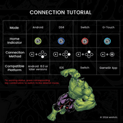GameSir G8 Plus Wireless Controller for Switch, iOS, Android, PC - Bluetooth Gamepad with Analog-Hulk Version