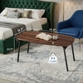 thumbnail image 3 of Zimtown Folding Coffee Table, 31.5" Portable Wood Small Table Study Lap Desk for Living Room, Home, Office, No Assembly Needed, Walnut, 3 of 6
