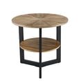 thumbnail image 3 of JESONVID End Table with 2-Tire Storage Shelf, Round Wood End Table for Living Room Home, 25.2", 3 of 8