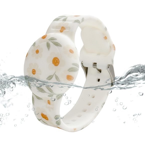 WILLED Waterproof AirTag Bracelet for Kids, Hidden Printed Wristband for Apple Air Tag, Silicone AirTag Holder GPS Tracker Case for Band for Child Toddler, Secure Anti-Lost Protection