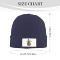 thumbnail image 3 of XMXT Winter Casual Beanie Hats for Men Women, Flat Style Wine Bottle Print Unisex Adult Cap Warm Daily Knit Hat Skull Caps, Navy Blue, 3 of 9