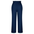 thumbnail image 6 of Besolor Women's Summer Wide Leg Pants Elastic High Waisted Belted Casual Work Trousers Loose Palazzo Pants with Pockets, 6 of 7