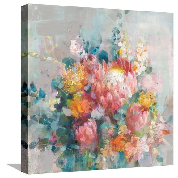 Art.com Protea Bouquet Stretched Canvas Print Wall Art by Danhui Nai, 16" x 16"