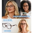 thumbnail image 3 of OCCI CHIARI Women's Blue Light Blocking Reading Glasses Stylish Computer Readers UV400 Protection Clear Vision 100 150 200 250 300 350 400 500 600 Composite Lens Anti Eye Strain, Glare, (Brown ,600), 3 of 8