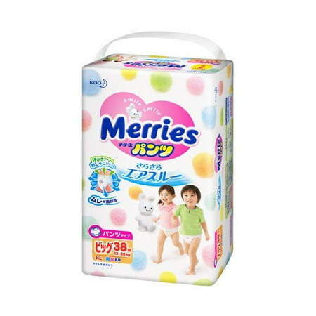 Japanese Diapers Pants Merries Xl (Extra Large) 12-22 Kg. 38 Pieces