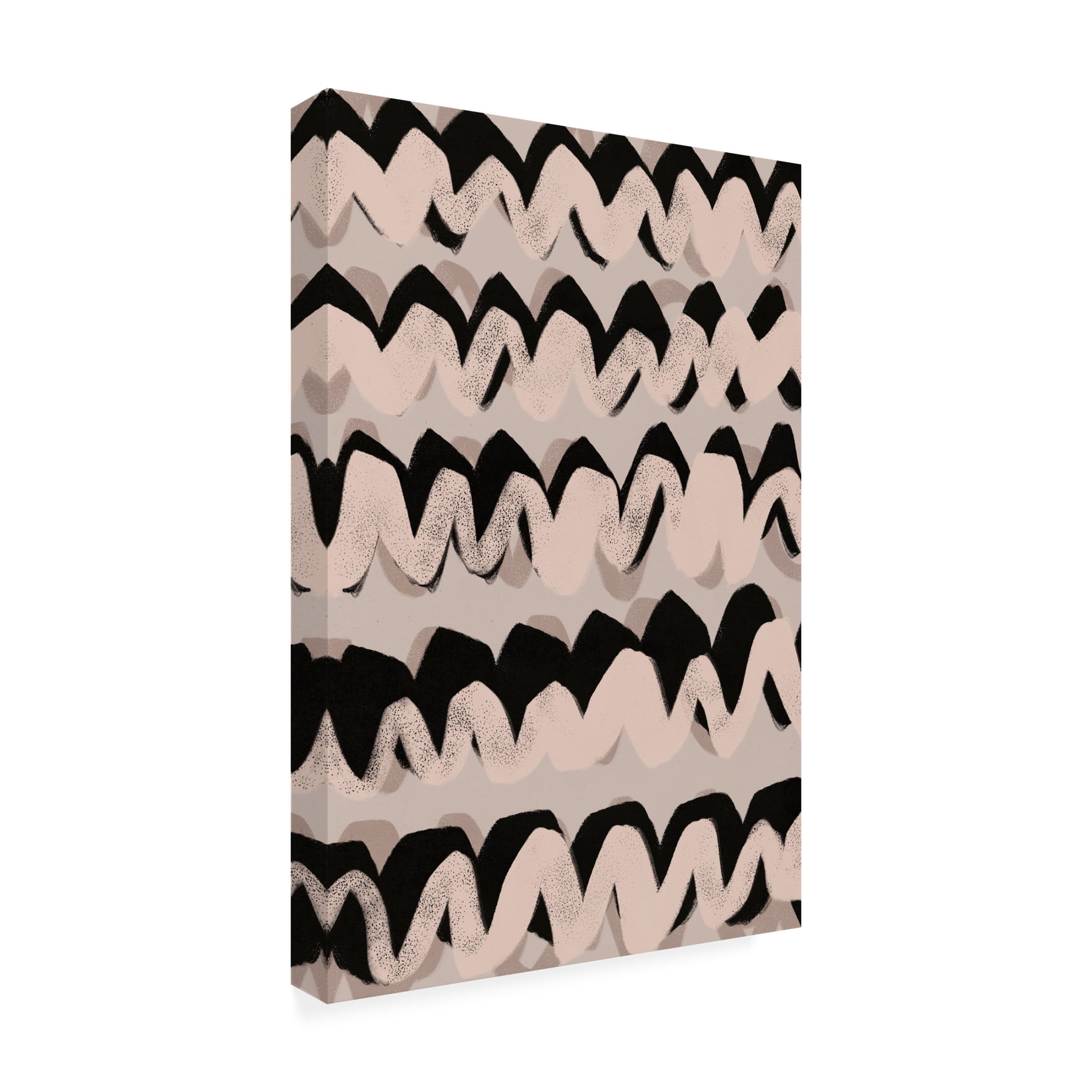 Canvas Wall Art - Treechild 'Sprayed Beige Waves Pattern' Wall Art for Living Room, Bedroom, or Office D?cor by Trademark Fine Art - 16 x 24 Inches