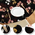 thumbnail image 4 of Pioneer Flower Floral Print Pattern Round Fitted Tablecloth with Elastic Edge,Dining Table Cover Waterproof,Outdoor Round Tablecloth for Camping,Dining,Indoor and Outdoor, 4 of 7