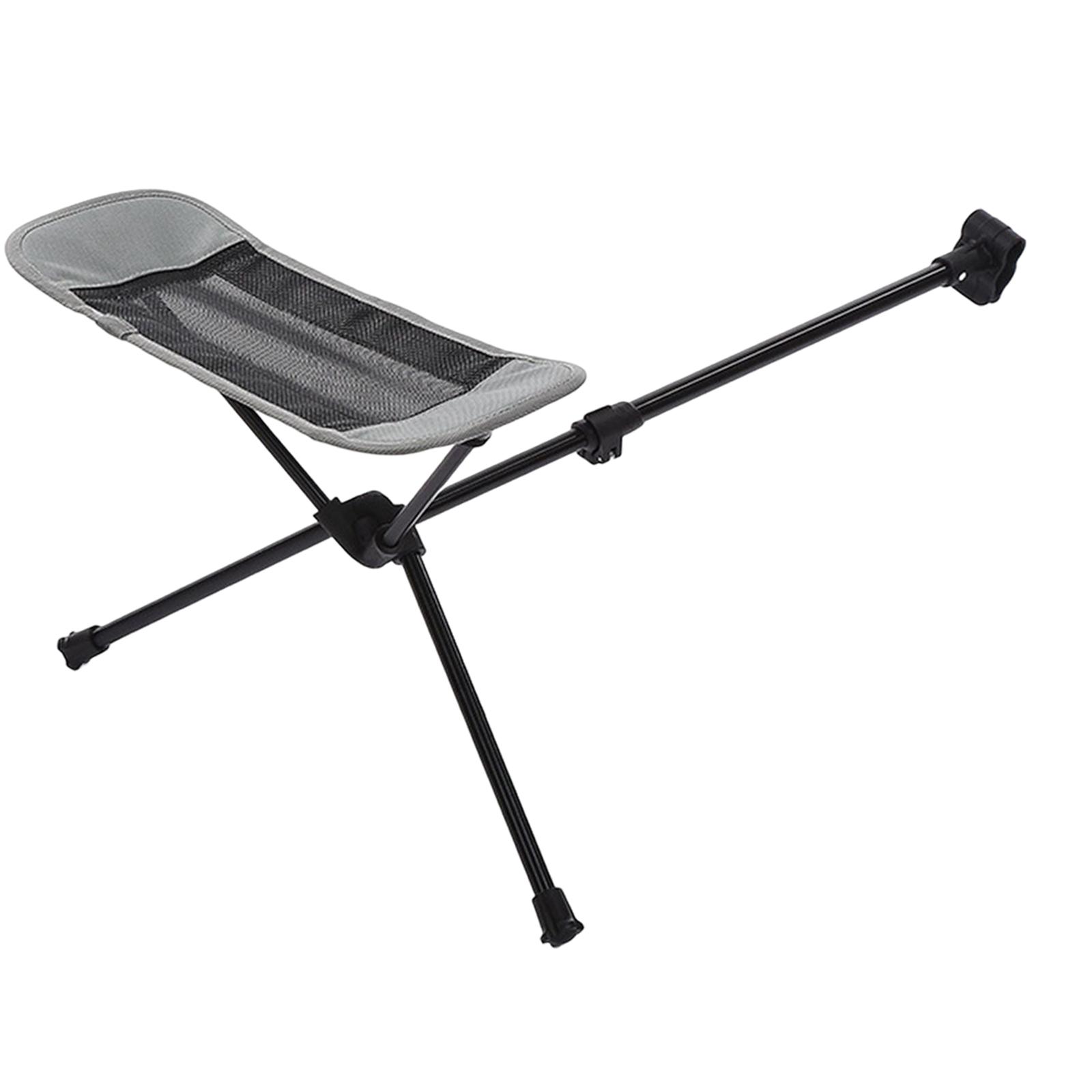 Folding Chair Footrest slip Picnic Camping Recliner Foot Stool Resting Black - image 2 of 10