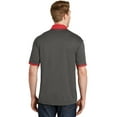thumbnail image 2 of Sport Tek Adult Male Men Heather Short Sleeves Polo GH/True Red Large, 2 of 4
