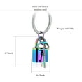 thumbnail image 2 of Stainless Steel Lock with Key Urn Locket Cremation Jewelry for Ashes Urn Keyring Lockets for Ashes Keepsake Keychain Memorial Jewelry, 2 of 5