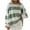 Green, variant on HAiming Womens Striped Knitted Sweater Pullover Crew Neck Fall Winter Color Block Long Wide Sleeve Pullover Tops