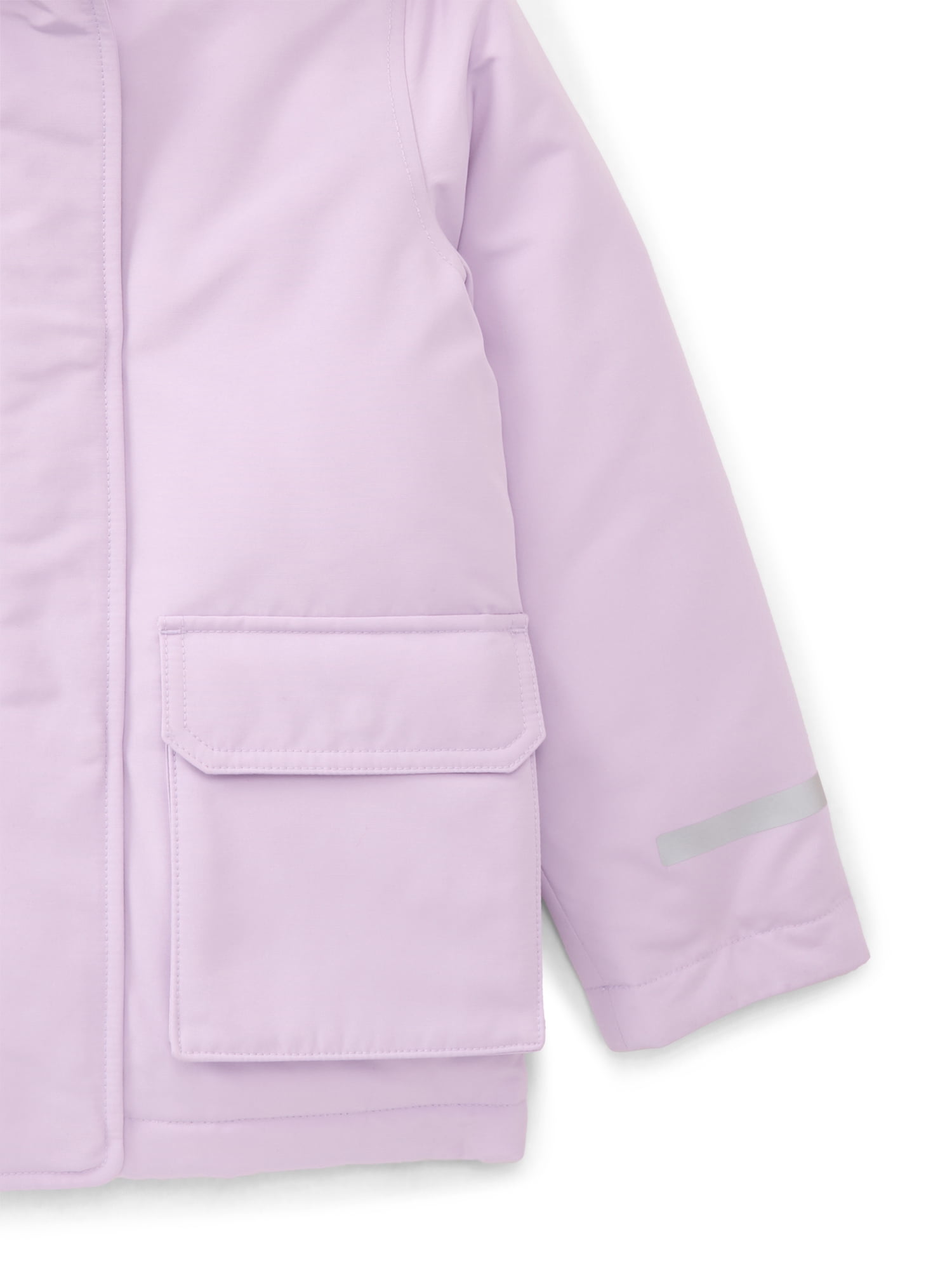 Ozark Trail Girls Parka with Faux Fur Hood Lining, Sizes 4-18