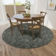 thumbnail image 2 of Safari Black and Grey Leopard Animal Print 8' Round Non-Skid Area Rug, 2 of 9
