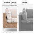 thumbnail image 3 of LAUSAINT HOME 7 Pieces Patio Furniture Set with Hidden Storage Compartment, Outdoor Wicker Rattan Sofa, Beige Cushions, 3 of 9