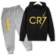 thumbnail image 3 of Conjunto de 2 piezas de sudadera y pantalones CR7 de ídolo de fútbol de primavera y otoño para niños, adecuado para deportes, ocio, moda, chándales para niños y niñas, 3 of 5