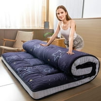 GOODONE Futon Mattress, Padded Japanese Floor Mattress Quilted Bed Mattress Topper, Extra Thick Folding Sleeping Pad with Bandage and Storage Bag, Full Size