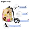 thumbnail image 5 of Naloa Canvas Backpack for Men Women Donuts Print Rucksack Casual Travel Daypack Large and Small Durable College Tote Satchel Bookbag for Teens, 5 of 8
