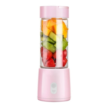 

KI-8jcuD Portable Juicer Rechargeable Juicer Cup Single-Serve Juicer Personal Size Smoothie and Milkshakes Juicer Travel Four- Mini Juicer Carrot Juicer Manual