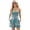Blue Pattern, variant on EASYBRA Women Sleeveless Strap Jumpsuit Casual Loose Pocket Romper Summer Straight Leg Shorts Outfit