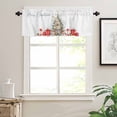 thumbnail image 7 of Merry Christmas Kitchen Curtains and Valances Set, Gnome Christmas Tree Decoration Watercolor Rod Pocket Window Valance Window Curtain Panels for Living Room Bedroom Laundry, 27.5x36in, 3 Pieces, 7 of 7