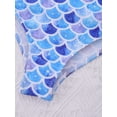 thumbnail image 6 of DPOIS Kids Girls One-Piece Sleeveless Criss Cross Swimsuit Sport Athletic Bathing Suit Blue Fish Scales 10, 6 of 7