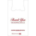 thumbnail image 2 of KOVOT –Pack of 2000 Bulk Plastic Shopping Bags– "Thank You For Shopping With Us" – 21x12 inches White T-Shirt Bags – For Grocery Store, Restaurants, Bakeries, Convenience Store, Disposable Shopping B, 2 of 4
