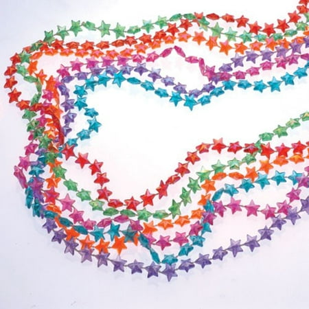 PEARLIZED STAR BEAD NECKLACES, SOLD BY 21 DOZENS