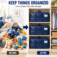 thumbnail image 6 of Moving Bags Heavy Duty Extra Large, with Reinforced Handles, Dual Zipper, Label Pocket, Large Storage Bags, Deep Blue, 6 Pack, 6 of 9