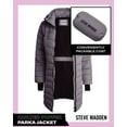 thumbnail image 2 of Steven Madden Women's Winter Coat - Packable Long Length Quilted Puffer Parka Jacket for Women, S-XL, 2 of 7