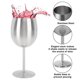 thumbnail image 3 of Copas De Vino, Copa De Vino única De Acero Inoxidable Ampliamente Utilizada A Prueba De Herrumbre Para Fiesta, 3 of 7
