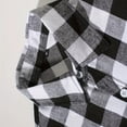 thumbnail image 5 of HCNTES Flannel Shirt for Men Long Sleeve Vintage Buttons Down Plaid Shirt with Chest Pocket(Z01-White,3XL), 5 of 7