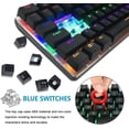 thumbnail image 5 of AK33 Wired 82 Keys Mechanical Keyboard, Rainbow Backlit for Gamers(Blue switch), 5 of 7