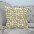 thumbnail image 4 of Yellow White Leaves 18x18 Pillow Covers Set of 2, Spring Pastoral Rustic Botanical Throw Pillow Covers Decorative Couch Cushion Case, Microfiber Square Pillowcases for Bedroom Car Living Room, 4 of 7