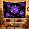 thumbnail image 3 of Crystal Flower Central Bloom with Orchids and Glowing Particles Dreamy Fantasy for Gothic Decor Fans Mystical Room Decor Housewarming Gift Tapestry Wall Hanging for Bedroom, Living Room and Dorm, 3 of 7