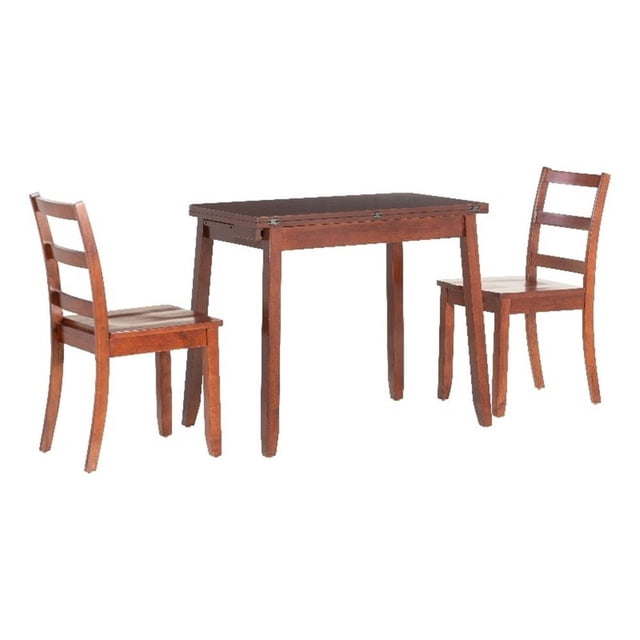 Pemberly Row Ensemble de Salle à Manger Moderne en Bois 3 Pcs avec Rangement, Brun Espresso