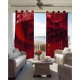 thumbnail image 6 of Red Rose Blackout Curtains for Bedroom Living Room Darkening Curtains 63 Inches Long Elegance Fantasy Flowers Romantic Window Curtain 2 Panels Set Insulated Window Treatment Grommet Drapes 52"x63", 6 of 9