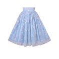 thumbnail image 5 of Girl Dress Tulle Ice Blue Embroidered Star Party Princess Pageant 10 Years, 5 of 6