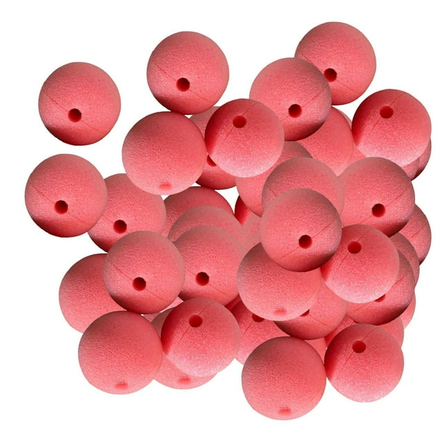50 narices de payaso de 2 pulgadas para decoración de fiestas, bromas y actuaciones. Rosa